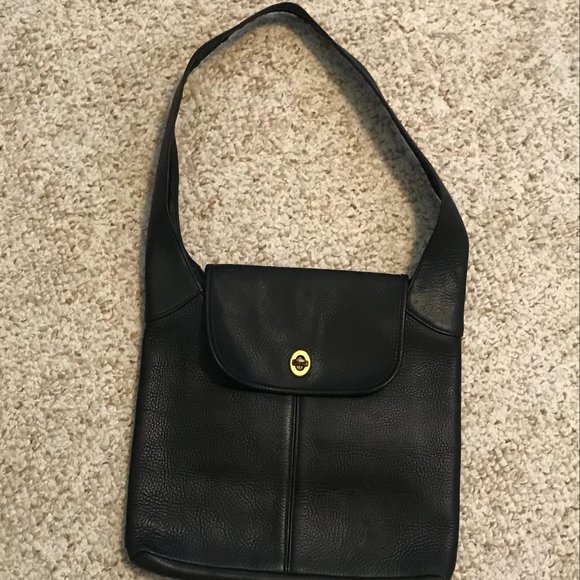 None Handbags - Leather Black Satchel Pocket & wide Shoulder strap